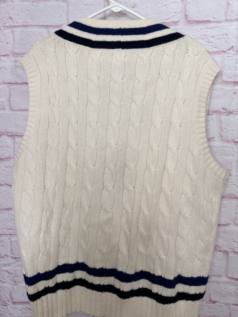 POLO Ralph Lauren Cotton Cashmere 1922-1923 POLO Cable-Knit Vest Tennis - Picture 6 of 6